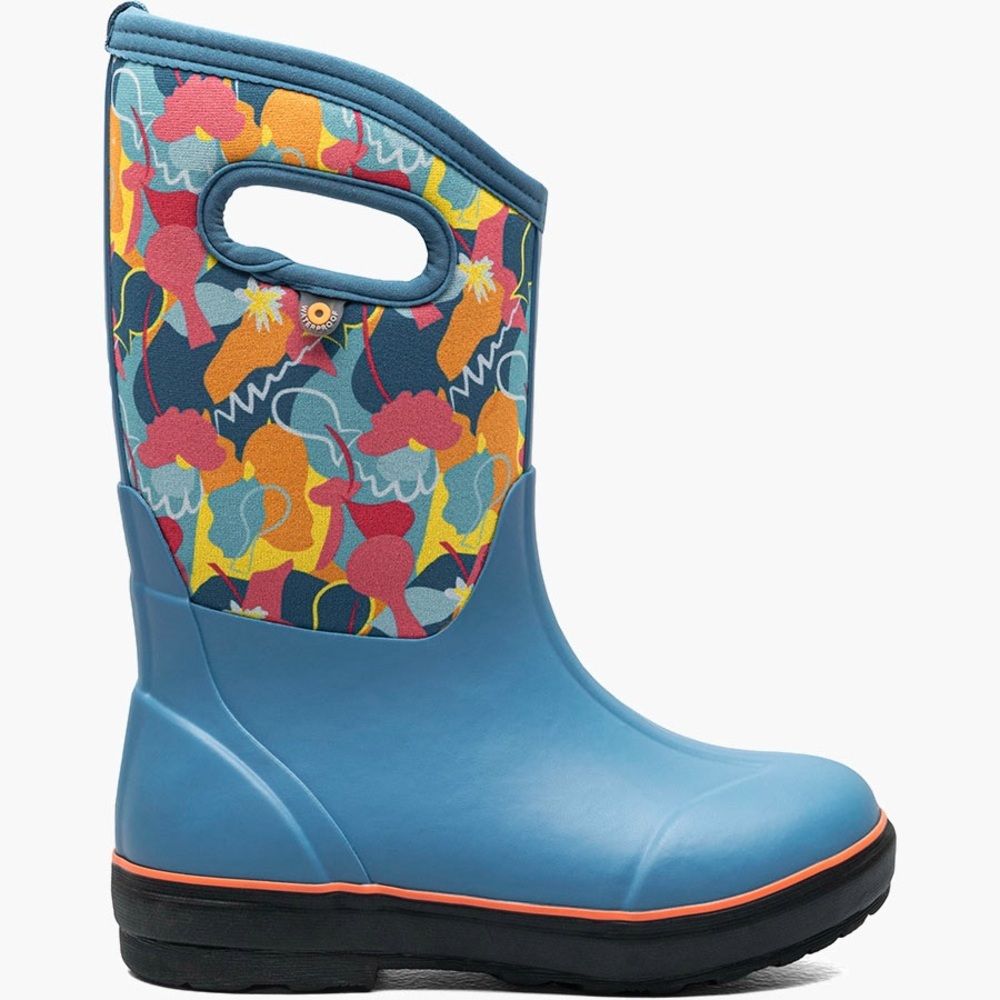 Bogs Kids Boots with Blue and Multicolor Design